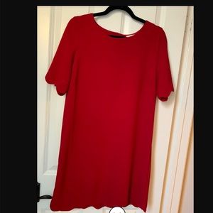 Monteau  shift dress- red/wine colored.
